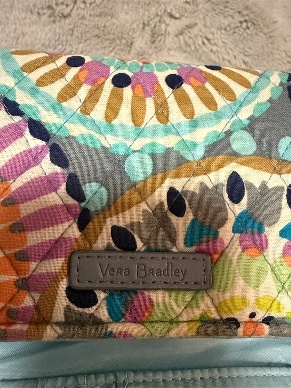 Vera Bradley Multicolor Quilted Wallet - Vibrant Floral Medallion - Picture 5 of 5